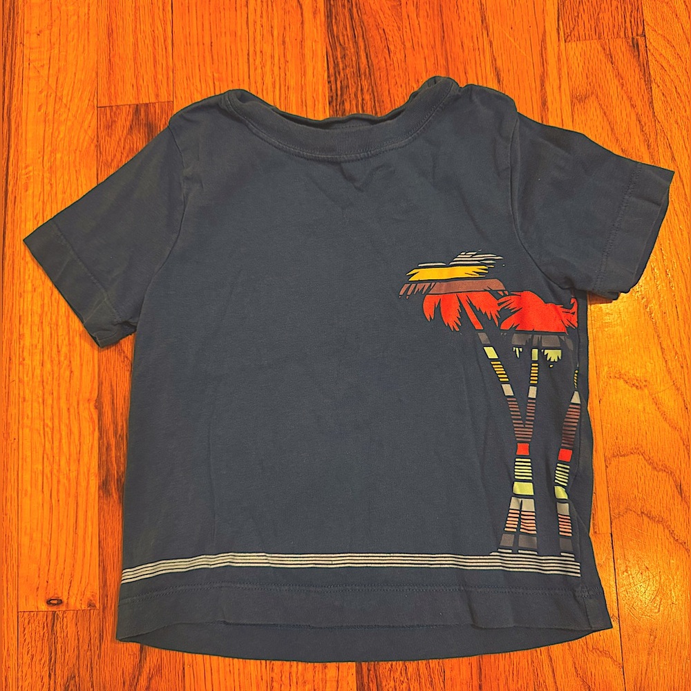 Hanna Andersson Blue Palm Shirt Size 3T